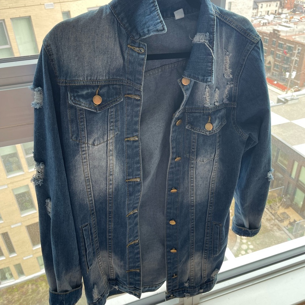 Long Jean Jacket- NEVER WORN